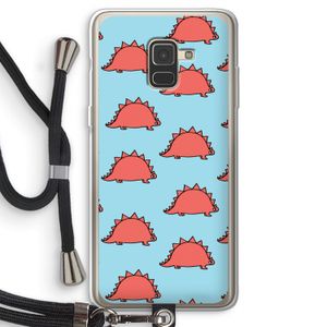 Dinosawrr: Samsung Galaxy A8 (2018) Transparant Hoesje met koord