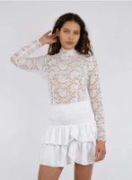 Neo Noir Blouse Liza Laceflower Wit