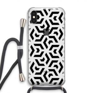 Crazy pattern: iPhone XS Transparant Hoesje met koord