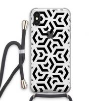 Crazy pattern: iPhone XS Transparant Hoesje met koord