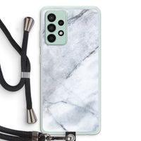 Witte marmer: Samsung Galaxy A52s 5G Transparant Hoesje met koord