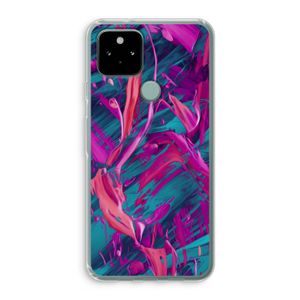 Pink Clouds: Google Pixel 5 Transparant Hoesje