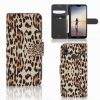 Huawei P20 Lite | Telefoonhoesje | Met pasjeshouder | Leopard