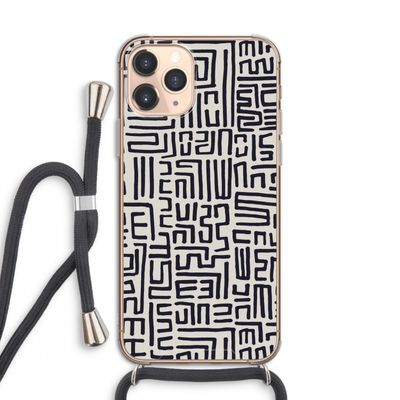 Moroccan Print: iPhone 11 Pro Transparant Hoesje met koord