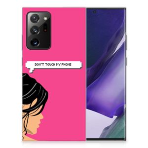 Samsung Galaxy Note20 Ultra Silicone-hoesje Woman Don't Touch My Phone