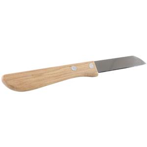 Svenska Living Keukenmesje/aardappelschilmesje - hout - RVS - bruin - 17 cm