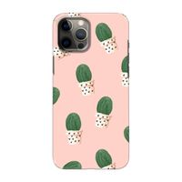 Cactusprint roze: Volledig geprint iPhone 12 Pro Max Hoesje