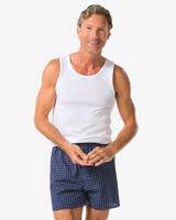 HEMA Losse Herenboxer Ruiten Donkerblauw (donkerblauw)