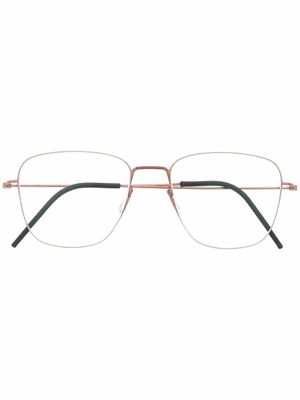 Lindberg lunettes de vue à monture carrée - Rose