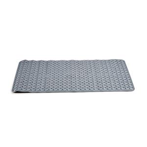 Anti-slip badkamer douche/bad mat - grijs - PVC - 78 x 38 cm