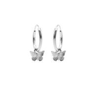 Karma Oorringen Hoops Butterfly Zilver