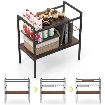 Consoletafel Industriële Ingangtafel Metalen Frame met Legplanken Smalle Console Bijzettafel voor Woonkamer Planken Organisers