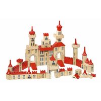 Houten bouw kasteel 150-delig - thumbnail