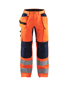 Blåkläder Werkbroek met stretch High-Vis 15521811 | High-Vis Oranje/Marineblauw | Maat 44 - 7330509663462
