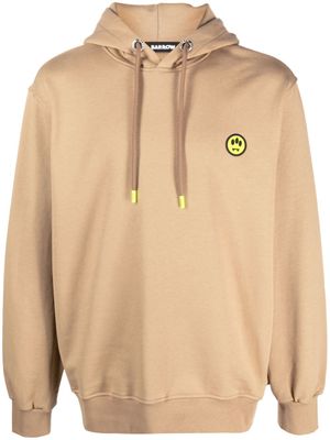 BARROW hoodie en coton à logo imprimé - Marron
