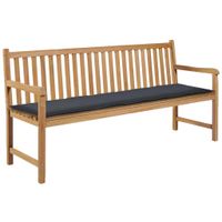 VidaXL Tuinbankkussen 180x50x3 cm oxford stof antracietkleurig