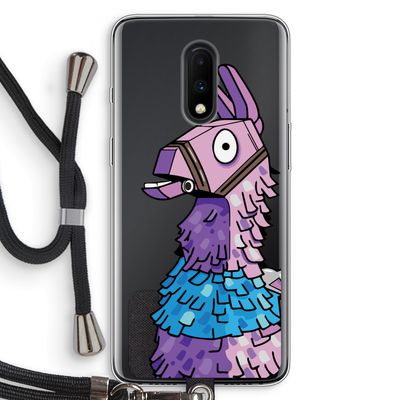 Lama: OnePlus 7 Transparant Hoesje met koord