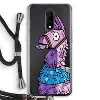 Lama: OnePlus 7 Transparant Hoesje met koord