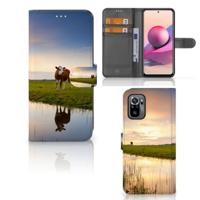 Xiaomi Redmi Note 10S | 10 4G | Poco M5s | Telefoonhoesje | Met pasjeshouder | Koe
