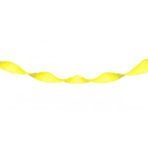 Neon gele crepe papieren slingers van 18 meter