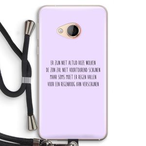 Regenboog: HTC U Play Transparant Hoesje met koord