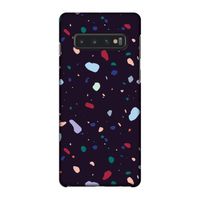 Dark Rounded Terrazzo: Samsung Galaxy S10 4G Volledig Geprint Hoesje