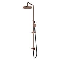 Hotbath Cobber Opbouw Regendoucheset Met Omstel, Hoofddouche 30cm En Ronde Handdouche Geborsteld Koper PVD