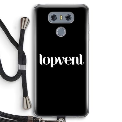 Topvent Zwart: LG G6 Transparant Hoesje met koord