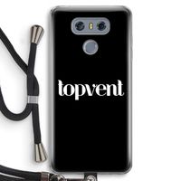 Topvent Zwart: LG G6 Transparant Hoesje met koord