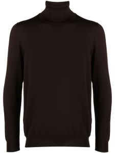 Kiton pull en maille fine à col roulé - Marron