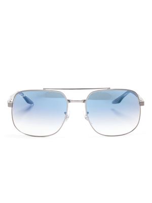 Ray-Ban lunettes de soleil à monture oversize - Argent