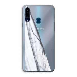 Gestreepte marmer: Samsung Galaxy A20s Transparant Hoesje