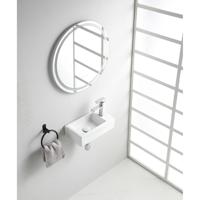 Wiesbaden Rhea M Kleine Fontein Rechts 40x22 cm - Glans Wit Keramiek