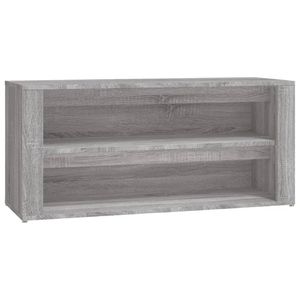 vidaXL Schoenenrek 100x35x45 cm bewerkt hout grijs sonoma eikenkleur