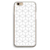 Zwart-witte kubussen: iPhone 6 / 6S Transparant Hoesje