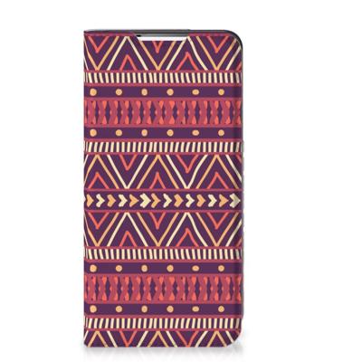 Samsung Galaxy S22 | Hoesje met Magneet | Aztec Paars Samsung Galaxy S22 | Hoesje met Magneet | Aztec Paars
