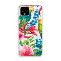 Papegaaien: Pixel 4 Transparant Hoesje