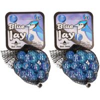 Speelgoed knikkers Blue Jay - 42x - 21 stuks - knikkerset voor kinderen - glas - 2 formaten Speelgoed knikkers Blue Jay - 42x - 21 stuks - knikkerset voor kinderen - glas - 2 formaten