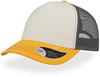 Atlantis AT527 Rapper Canvas Cap - White/Gold/Dark-Grey - One Size