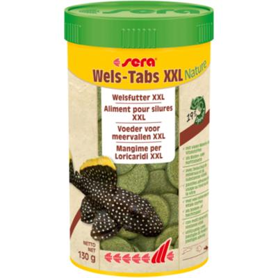 Sera Wels-Tabs XXL Nature 250ml (130g) - Natuurvoer voor Bodemvissen & Meervallen, Rijk aan Spirulina