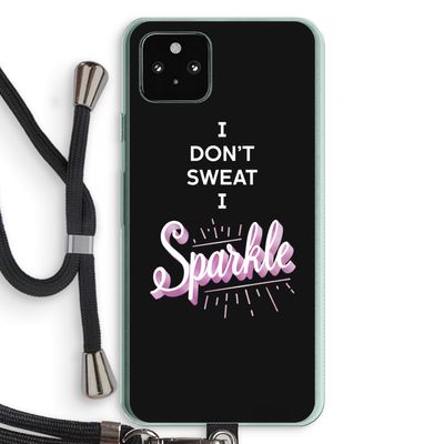 Sparkle quote: Pixel 5a 5G Transparant Hoesje met koord