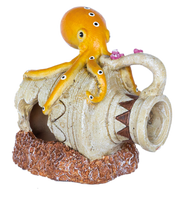 Superfish Deco Jar Octopus - Handgeschilderd, Milieuvriendelijk Hars Aquariumornament