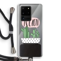 I love cacti: Samsung Galaxy S20 Ultra Transparant Hoesje met koord