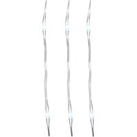 Draadverlichting - 8x - zilver - 20 led lampjes - helder wit - 95 cm - lichtsnoer - zilverdraad