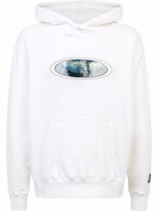 Supreme x TNF hoodie Lenticular Mountains - Blanc