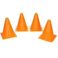 4x Sport/voetbal training pionnen oranje 17 cm   -