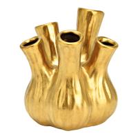 Vaas van keramiek goud (B/H/D) 13x16x13cm