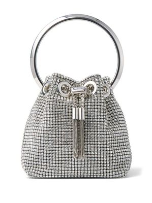 Jimmy Choo mini sac Bon Bon à ornements en cristal - Argent