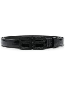 Balenciaga ceinture à ornements en cristal - Noir