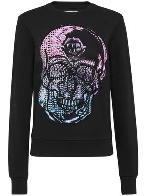 Philipp Plein Sweater verfraaid met kristallen - Zwart